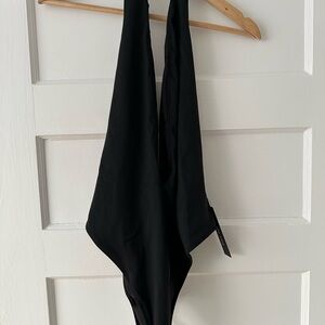 Black Halter Body Suit